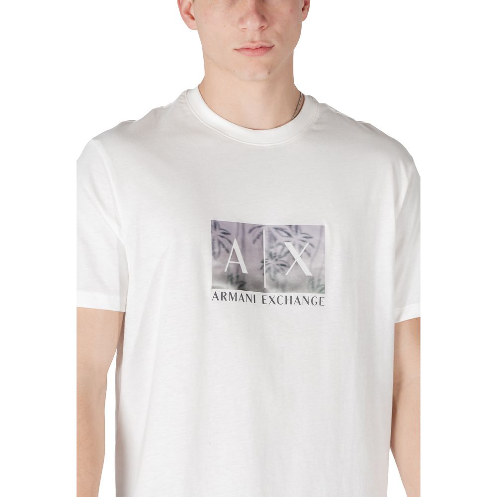 Armani Exchange Cream Cotton T-Shirt Mens T-Shirt