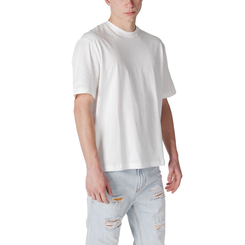 Armani Exchange White Cotton T-Shirt Mens T-Shirt