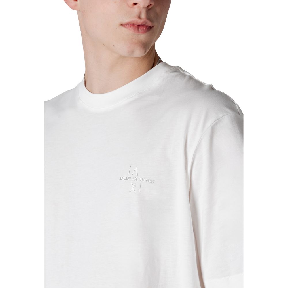 Armani Exchange White Cotton T-Shirt Mens T-Shirt