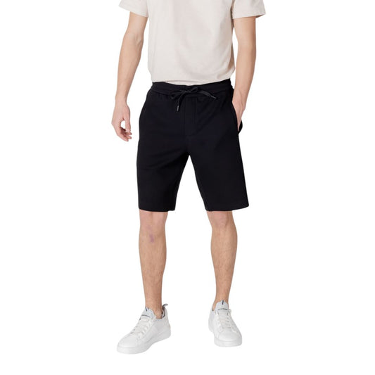 Armani Exchange Black Cotton Bermuda Shorts Mens Shorts