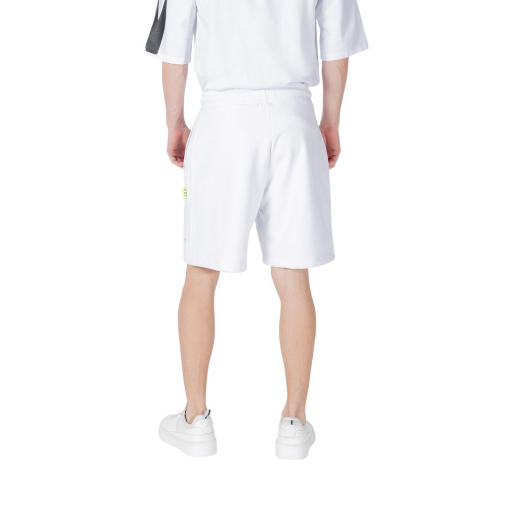 Icon White Cotton Bermuda Shorts Mens Shorts