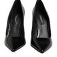 Dolce & Gabbana Black Leather Stiletto Heels Pumps Shoes