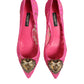 Dolce & Gabbana Pink Taormina Lace DEVOTION Pumps Shoes