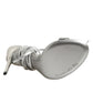 Dolce & Gabbana Silver Strappy High Heels Sandals Shoes