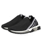 Dolce & Gabbana Black Slip On Sorrento Low Top Sneakers Shoes