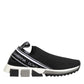 Dolce & Gabbana Black Slip On Sorrento Low Top Sneakers Shoes