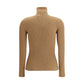 Max Mara Beige Wool Long Sleeve T-Shirt