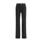 Saint Laurent Black Cotton Straight-Leg Jeans