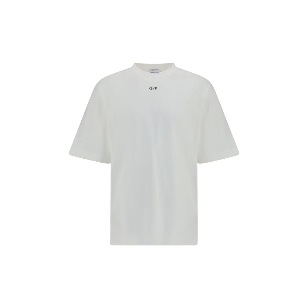 Off-White White Cotton T-Shirt Mens T-Shirt