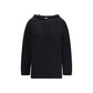 Max Mara Black Wool Hoodie