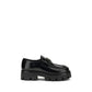 Prada Black Calf Leather Bos Taurus Platform Loafers