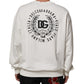 Dolce & Gabbana White DG Logo Crew Neck Sweatshirt Sweater Mens Sweater