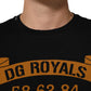 Dolce & Gabbana Black DG Royals Cotton Crew Neck Men T-shirt Mens T-Shirt