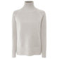 Emilio Romanelli Beige Cashmere Women Sweater Turtleneck