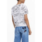 Desigual White Cotton T-Shirt