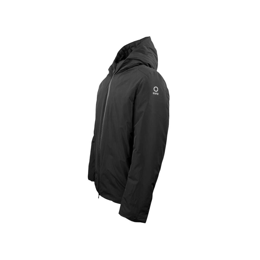 Suns Black Polyester Jackets & Coat Mens Jacket