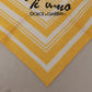 Dolce & Gabbana Yellow White Silk Striped Square Wrap Scarf