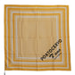 Dolce & Gabbana Yellow White Silk Striped Square Wrap Scarf