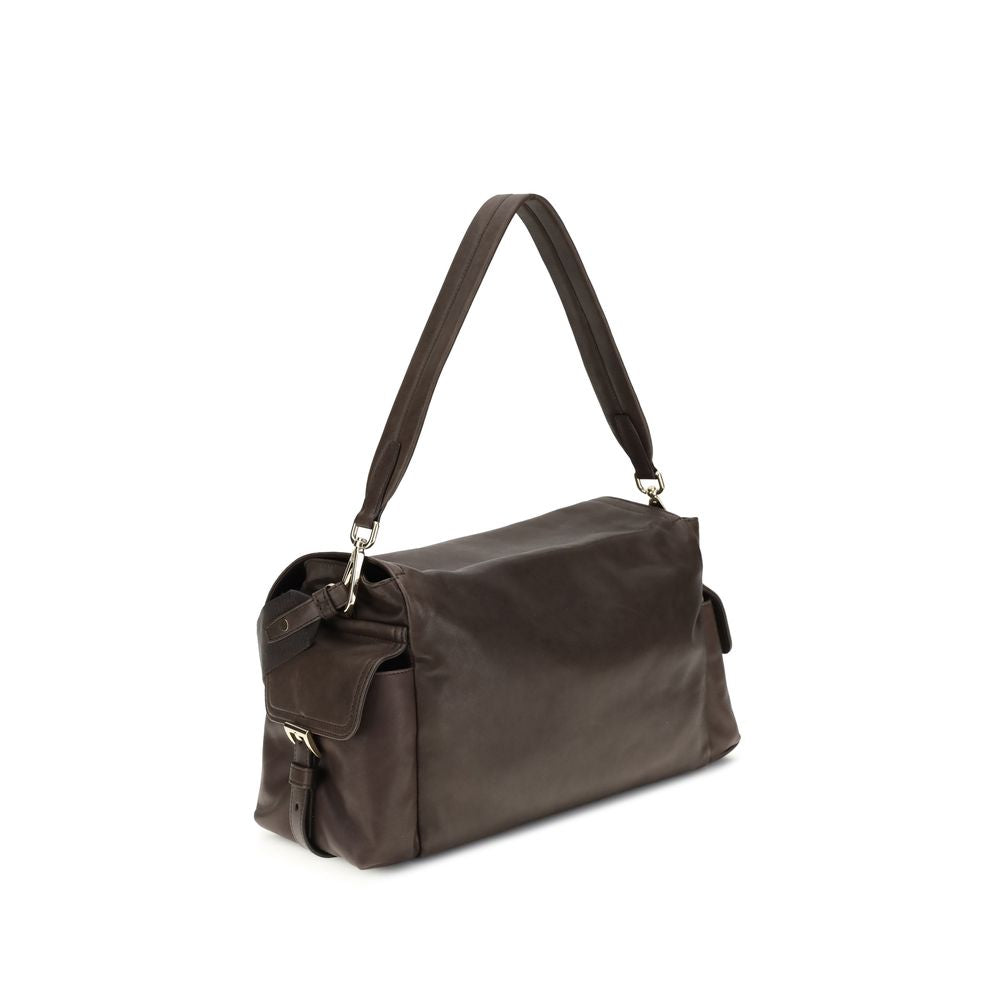 Prada Brown Recycled Polyamide Shoulder Bag