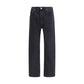 Agolde Black Cotton Straight-Leg Jeans