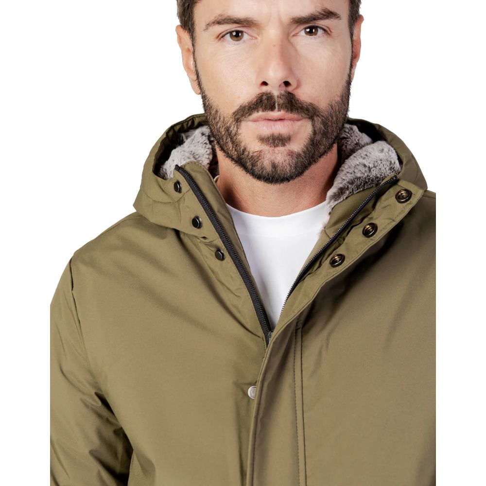 Suns Green Polyester Jackets & Coat Mens Jacket