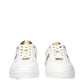 Jimmy Choo White Leather Low Top Sneakers