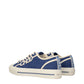 Jimmy Choo Blue Fabric Low Top Sneakers