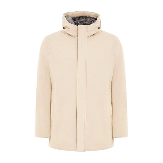 Suns White Polyester Jackets & Coat Mens Jacket