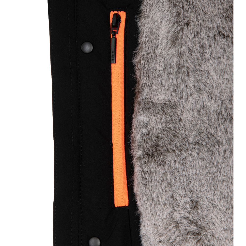 Suns Black Polyester Jackets & Coat Mens Jacket