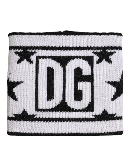 Dolce & Gabbana White Black Wool Logo #DGMILLENNIALS Wristband Mens Bracelet