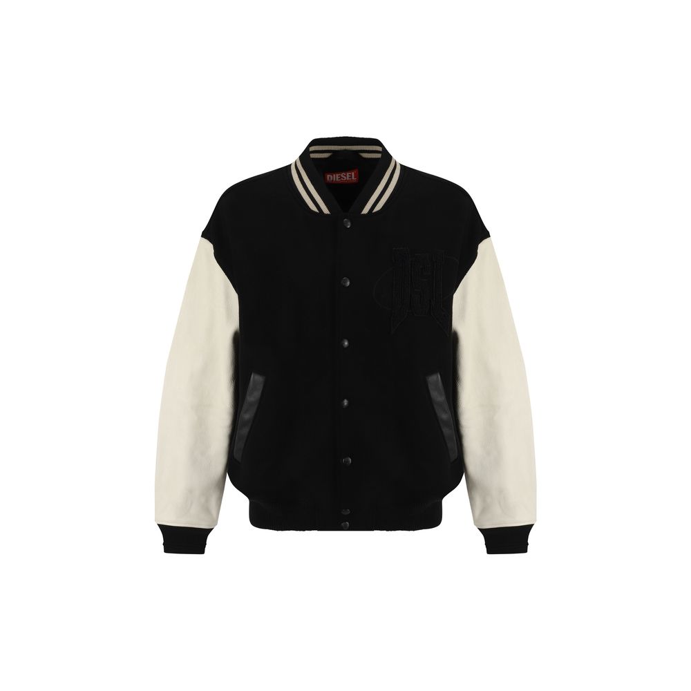 Diesel Multicolor Wool Bomber Mens Jacket