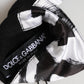 Dolce & Gabbana Black White DG Logo Silk 1 Pair Wristband Mens Bracelet