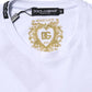 Dolce & Gabbana White Cotton Goodluck 2023 Crew Neck T-shirt