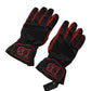 Dolce & Gabbana Black Red Nylon Wrist Length Mitten Gloves