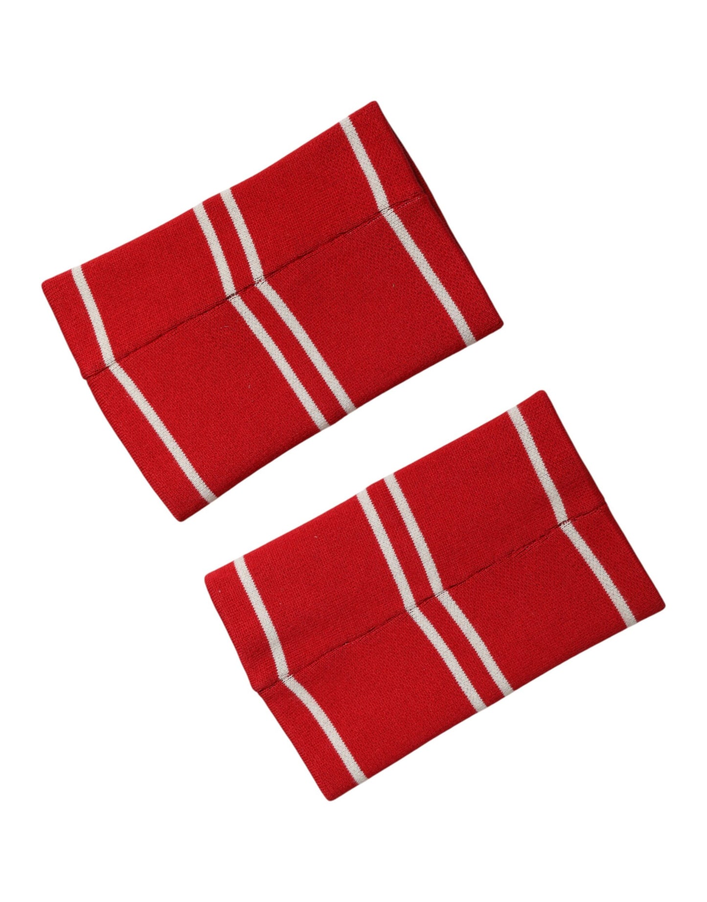 Dolce & Gabbana Red White DG Logo Cotton 1 Pair One SIze Wristband Mens Bracelet
