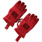 Dolce & Gabbana Red Viscose Motorcycle Biker Mitten Gloves