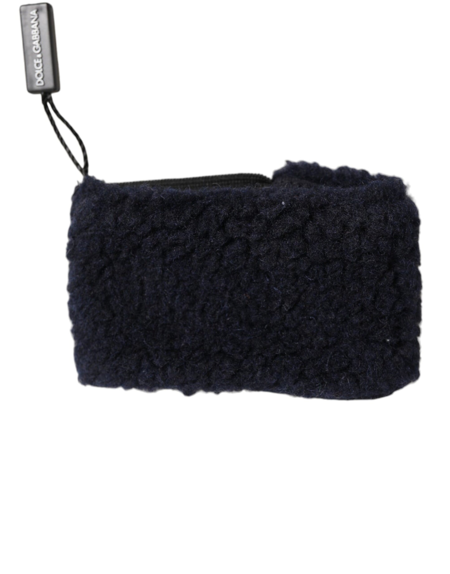 Dolce & Gabbana Black Wool Knitted Sweatbands Men Wristband Mens Bracelet