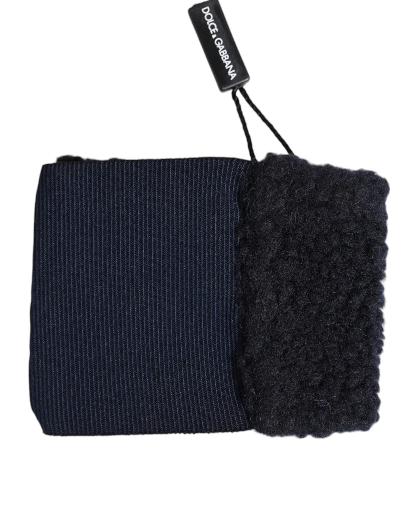 Dolce & Gabbana Black Polyester Logo Plaque Men One Size Wristband Mens Bracelet