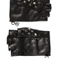 Dolce & Gabbana Black Leather Studded Fingerless Hand Mitten Men Gloves