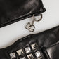 Dolce & Gabbana Black Leather Studded Fingerless Hand Mitten Men Gloves