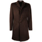 Made in Italy Dark Brown Wool Men's Coat