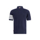 Thom Browne Blue Cotton Polo Shirt