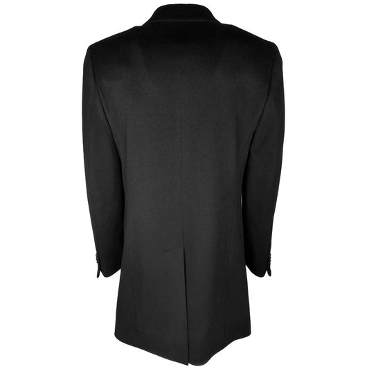 Made in Italy Black Wool Men Jacket