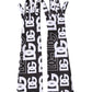 Dolce & Gabbana Black White DG Logo Elbow Length Mitten Gloves