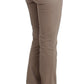 Cavalli Class Beige Dress Skinny Slim Straight Chinos Pants