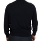 Alpha Studio Black Wool Crewneck Pullover Sweatshirt Sweater Mens Sweater