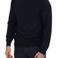 Alpha Studio Black Wool Crewneck Pullover Sweatshirt Sweater Mens Sweater