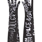 Dolce & Gabbana Black White DG Logo Elbow Length Mitten Gloves