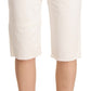 Maison Margiela White Mid Waist Knee Length Bermuda Shorts