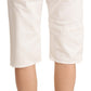 Maison Margiela White Mid Waist Knee Length Bermuda Shorts